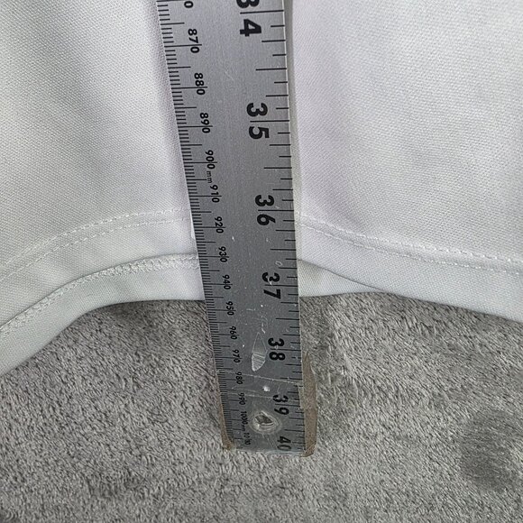 Womens White Sleeveless Slip Dress Adjustable Straps & V-Neckline Polyester XL - Picture 5 of 8